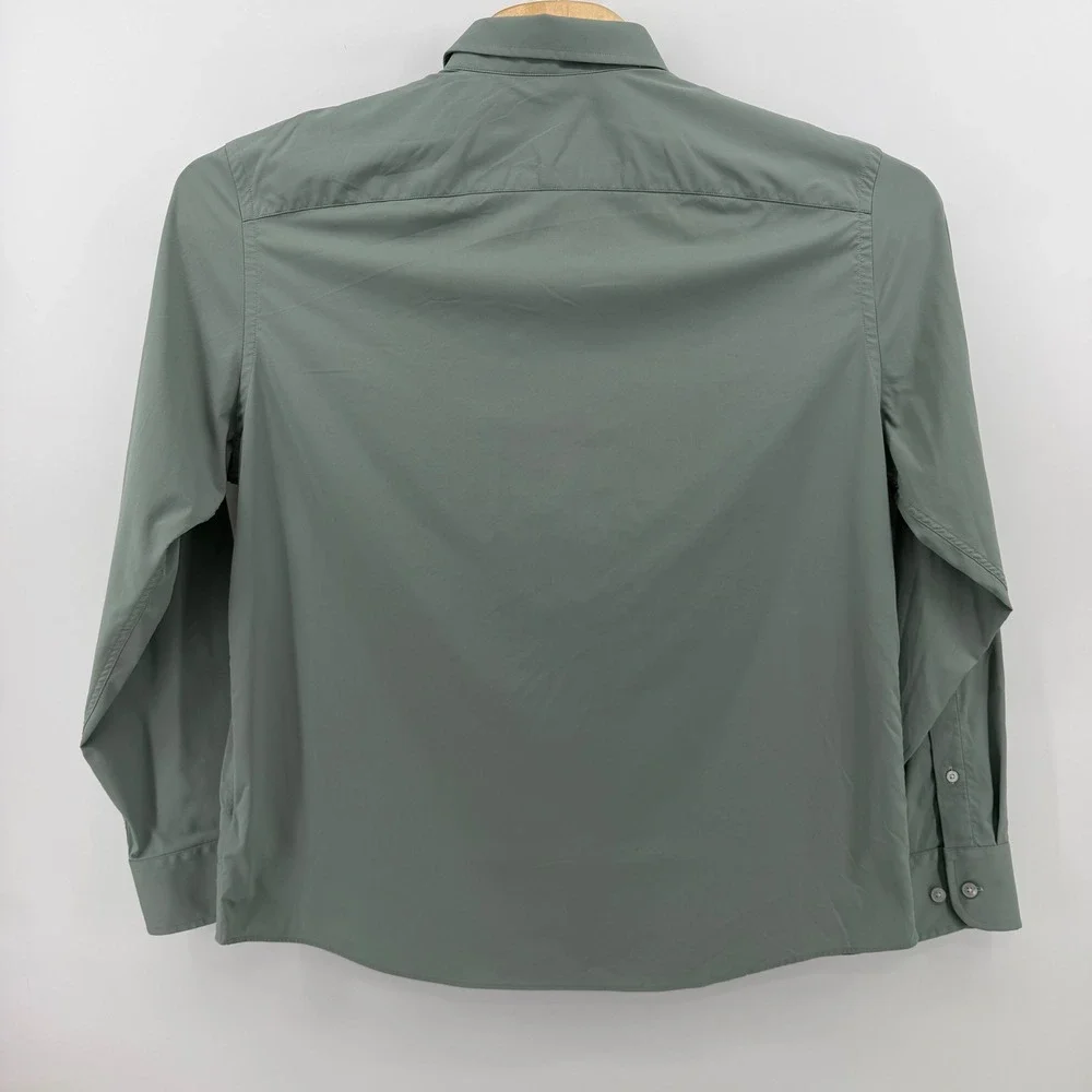UNTUCKit Gironde Shirt Mens XL Sage Green Regular Fit Stretch Nylon 40349